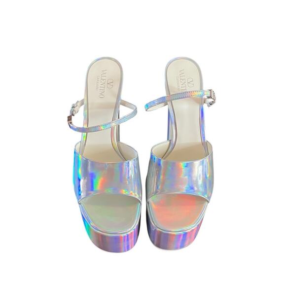 Valentino Garavani Iridescent  Platform High Heel Sandals NEW EU 40 US 10 - Picture 2 of 16